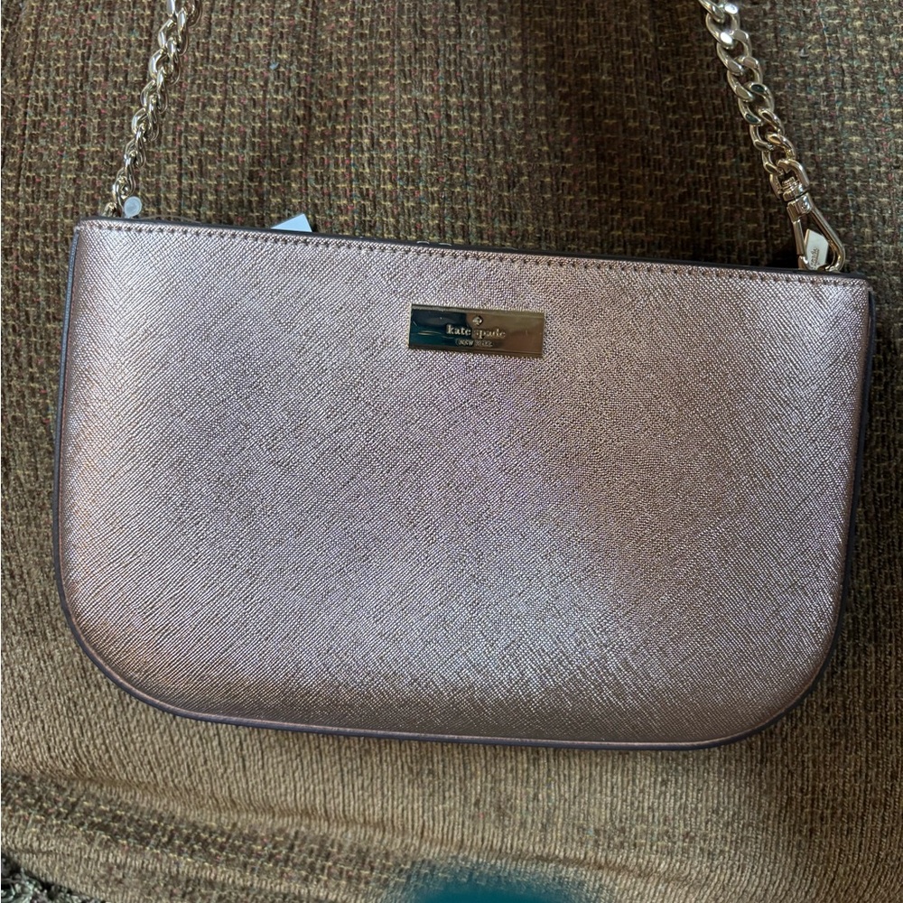 Kate Spade Silver Shoulder Bag with Chain Strap